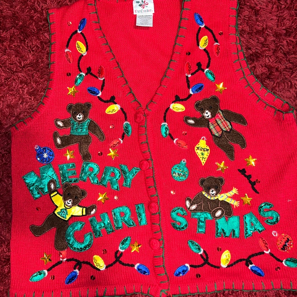 Festive Red Christmas Vest